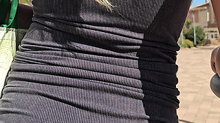 Walking in Park and Stairs Without Underwear - Full Video