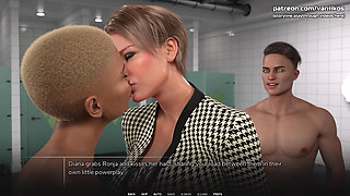 Black MILF Teacher Cheats on Her Cuckold Husband with a Young Cock in the College Toilet - Taboo University (steam Game)