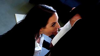 Bosomed office slut Angela White gets properly fucked by her boss