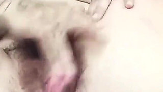 MILF Gets Incredible Orgasm Rubbing Her Big Hairy Pussy