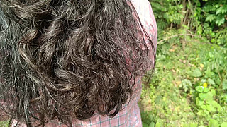 College Student with Uniform Lesbian Outdoor