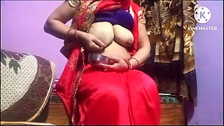 Indian Desi Bhabhi Milking Boobs and Masturbation Her Hairy Pussy