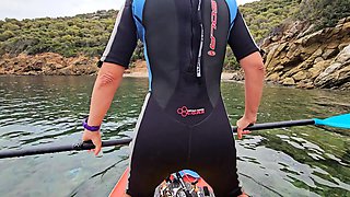 Slutty wife strips naked and plays with herself outdoors