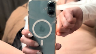 Tired mirror dildo fuck