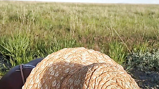 DRONE CATCHES  BLACK BBW MASSAGING HER BODY IN NATURE