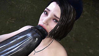 Jill Valentine fucked hard and bred by a mutant monster cock.