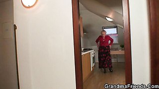 Good-looking sweetie pie's granny threesome trailer