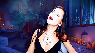 Tears, smoking fetish, sexy smoking