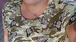 Public outdoors big nipple flash shaved pussy rubbing bbw milf on lake nature trail and sexy at home lingerie tease