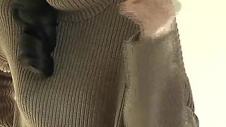 Cum on My Sweater! Lady Victoria Valente in a Thick Turtleneck Sweater