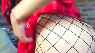 School Uniform Cosplay Latina Masturbating Hard and Has Multiple Orgasms Until She Has Her Squirt