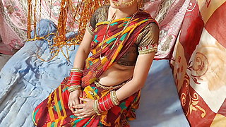 Beautiful Indian newly married wife home sex saree Desi video