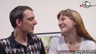 German Couple's First MMF Threesome - Amateur Casting with Real Wife