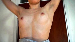 Playing with his cum : POV Redhead Teen Loves BDSM