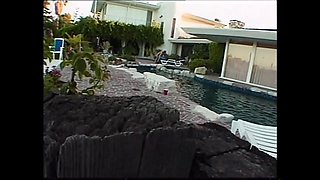 Beautiful Slut Fucked by Big Black Cock by the Pool