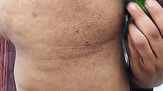 College Girl Nisha the Stepdaughter Wet Pussy Fucking with Cucumber