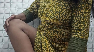 Desi girl relaxing bath time
