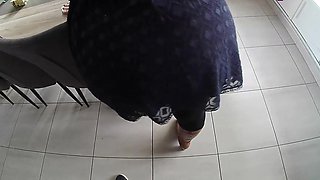 Video POV! Stepmom's Big Ass in Tight Dress Fucked in the Living Room!