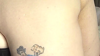 Real Chubby Tattooed UK Wife Exposes Pussy Bum Ass Sexy Real Body