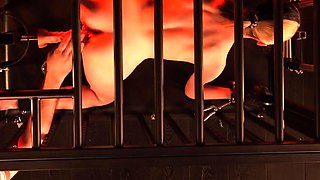 CinematicKink - Maria Anjel Machine Fucked In Slave Cage