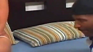 Busty big ass babe with tattoos fucked and milked from BBC on the bed