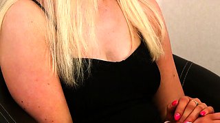 Amateur Blonde Blowjob handjob and cumshot