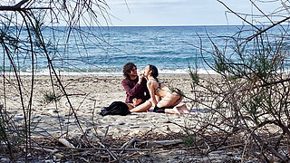 Beach sex between two passionate lovers. - Squirt at min7.40 and 13.25 - - Video shot with my new telephoto lens