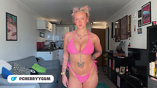 Try On Haul Sexy Bikini with HUGE NATURAL BOOBS