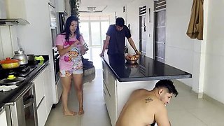 Cheating Wife Fucks Brother In Law - Horny Latina Homemade Doggy Style