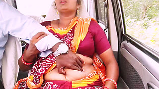 Telugu Step Mom Car Sex Long Drive for Sex with Step Son, Telugu Dirty Talks.