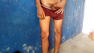 Indian Desi boy in village masturbation big cock