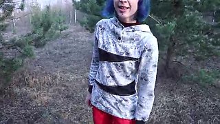Hot Teen Laruna Mave Gets Fucked Hard in the Woods - Blowjob & Cumshot