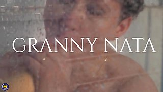 Modern Grandma Nata Loves To Play With Her Dildo And Her Pussy In The Bathroom