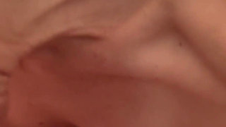 Mature with Big Saggy Boobs Sucking the Cum Out of Friends Dick and Swallowing