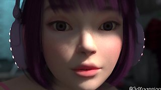 Nexus 3: Orbit Episode 5. Cute japanese anime catgirl gets fucked on a space station