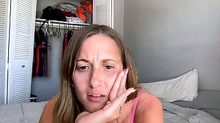 Blonde tight pussy babe solo toy fun in glamour masturbation