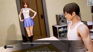 Hot chick in manga-themed adult games