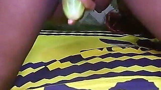 Amateur African Solo and Cum Cucumber Dildo Side Me Twice Bigger Than Dick
