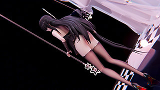 [mmd] Excuse Me; Erotic Tattoos; Striptease; Black Stockings; Squirting