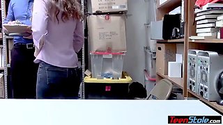 Petite teen shoplifter fucked her way out of trouble