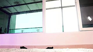 Blonde tight pussy babe solo toy fun in glamour masturbation