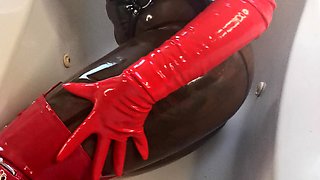 Extreme fetish latex play