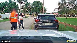 Anna G And Gianna Grey - Is Stranded With A Flat Tire And Fucks H