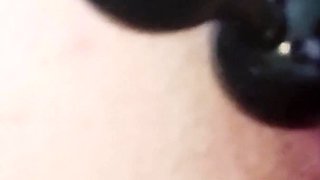 My Wife Done Water Enema and Plays with Anal Beads in Her Tight Anal, Really Wet