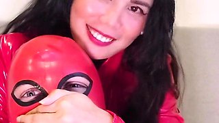 Breathplay training my latex slave