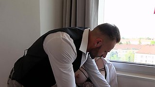 German chubby secretary fucked by boss in the office