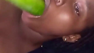 Fucking My Mouth with a Cucumber