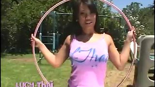 Two men and a woman ft. Lucy Thai: Blowjob, Doggy  Cowgirl Porn