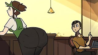Hired new Barista with new amazingly huge ass!