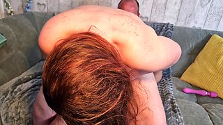 Huge Cumshot I'm Ready to Ride Daddy's Big Cock and Make Him Cum in Front of a Stranger